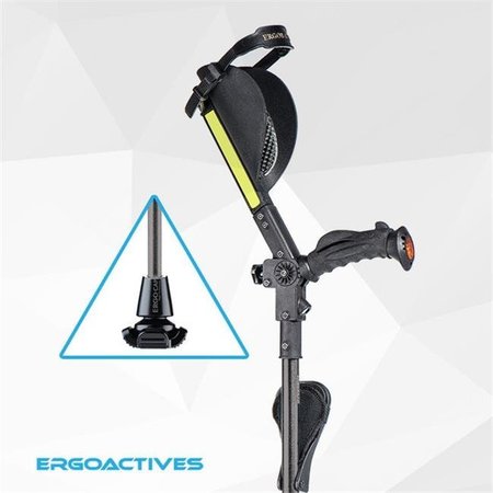 ERGOACTIVES Ergoactives A007 Ergobaum 6G Adults Pair Crutches; Gray A007